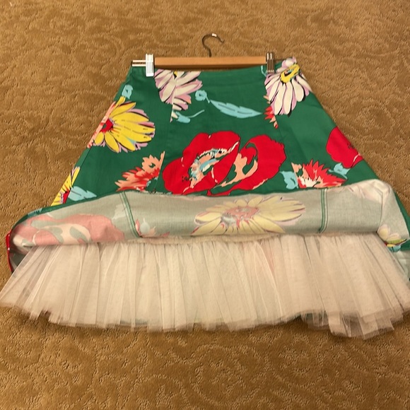 Blanco Vintage Cotton Flower Skirt with Tulle Petticoat Size 36 (Spain) - Picture 4 of 8